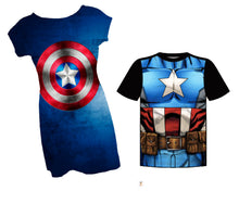 Carregar imagem no visualizador da galeria, Kit Tal Mãe Tal Filho Capitão América
